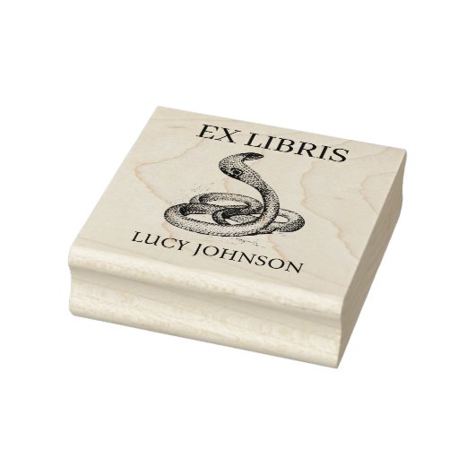 EX LIBRIS スネーク ブックプレート ゴム印 (スタンプ)