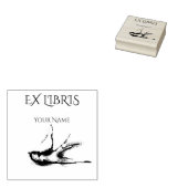 EX LIBRIS – ツバメ ラバースタンプ (押印)