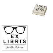 Ex Libris – ヒップスターグラス ラバースタンプ (押印)