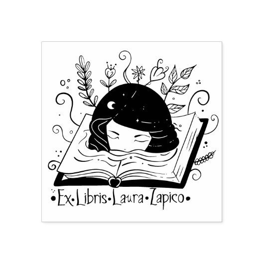 Ex-Libris ラバースタンプ (インプリント)