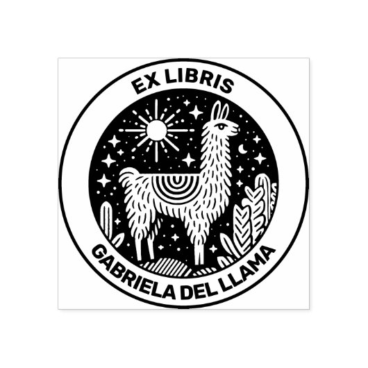 Ex Libris – ラマ ラバースタンプ (インプリント)
