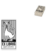 Ex Libris -レトロCat v2 ラバースタンプ (押印)