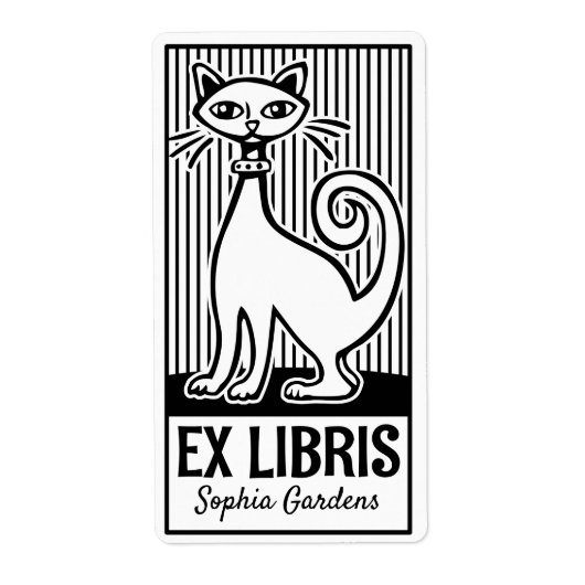 Ex Libris -レトロCat v2 ラベル (正面)