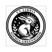 Ex Libris – 啓発ウサギ ラバースタンプ (インプリント)