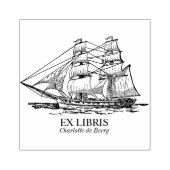 Ex Libris – 帆船(Brig) ラバースタンプ (インプリント)