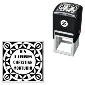 Ex Libris 幾何学ブックスタンプ - 自動印字 セルフインキングスタンプ (インサイチュ)