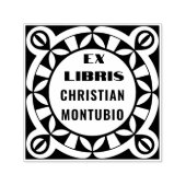 Ex Libris 幾何学ブックスタンプ - 自動印字 セルフインキングスタンプ (デザイン)