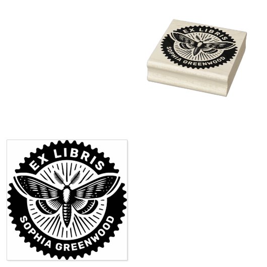 Ex Libris – 月 ラバースタンプ (押印)