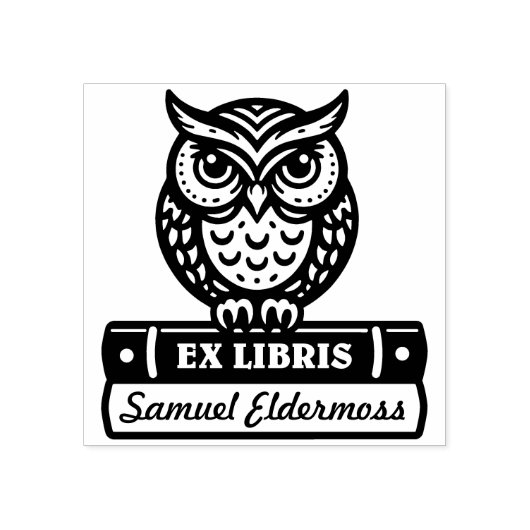 Ex Libris – 本の守護者 ラバースタンプ (インプリント)