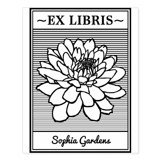 Ex Libris – 菊 ラバースタンプ (インプリント)