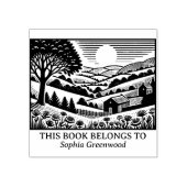 Ex Libris – 農村風景02 ラバースタンプ (インプリント)