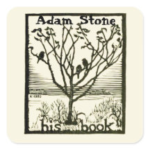 Ex Libris Birds in Tree