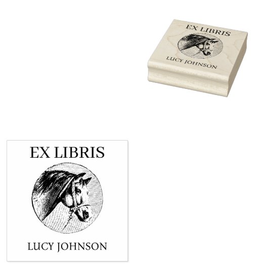 EX LIBRIS Bookplate Rubber Stamp | Personalized ラバースタンプ (押印)