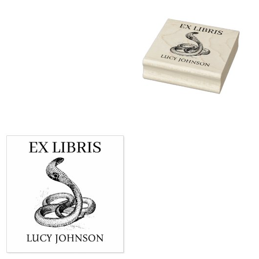 EX LIBRIS Bookplate Rubber Stamp | Personalized ラバースタンプ (押印)