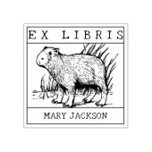 Ex Libris, Capybara Book ラバースタンプ (インプリント)