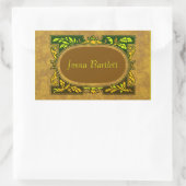 Ex Libris Cartocheステッカー 長方形シール (バッグ)