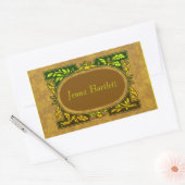 Ex Libris Cartocheステッカー 長方形シール (封筒)