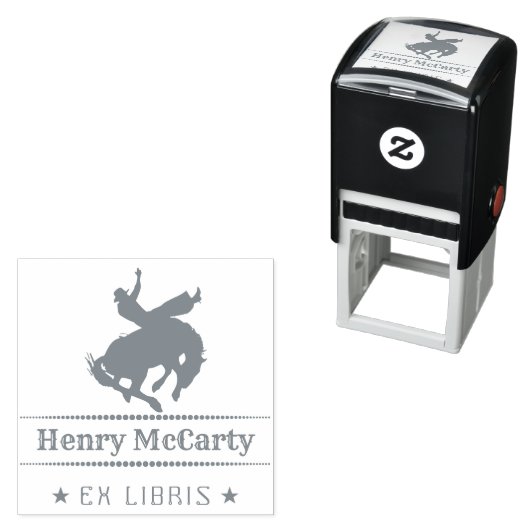 Ex Libris | Cowboy Rodeo Hors Self-inking Stamp セルフインキングスタンプ (インサイチュ)