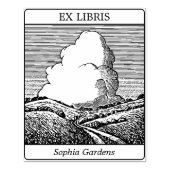 Ex Libris - Imaginary Landscape with Cloud v2 ラバースタンプ (インプリント)