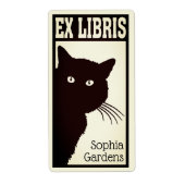 Ex Libris - Peeping Black Cat （フィルタ） ラベル (正面)