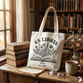 Ex Libris Personalized Book Lover Wildflower Aesth トートバッグ