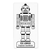 Ex Libris - Robot Librarian ラベル (正面)