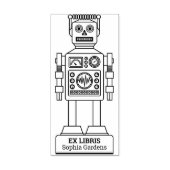 Ex Libris - Robot Librarian v3 ラバースタンプ (インプリント)