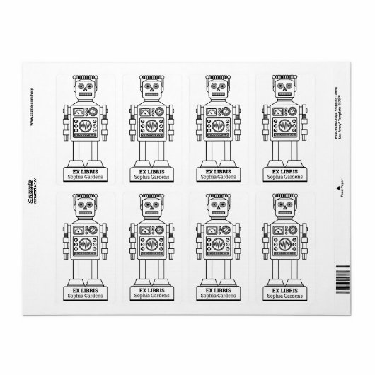 Ex Libris - Robot Librarian v3 ラベル (フルシート)