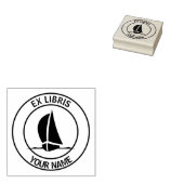 Ex libris sail boat蔵書票 ラバースタンプ (押印)