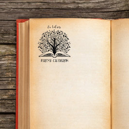 Ex Libris Treeこの本は名前をカスタムする ラバースタンプ