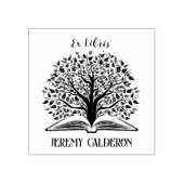 Ex Libris Treeこの本は名前をカスタムする ラバースタンプ (インプリント)