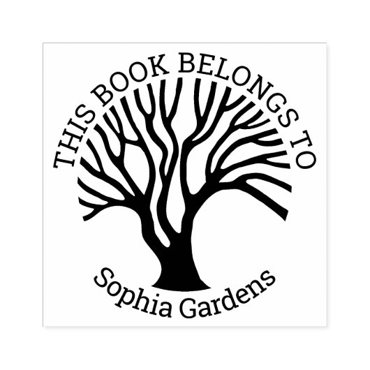 Ex Libris - Tree of Life 02v2ゴムスタンプ ラバースタンプ (インプリント)