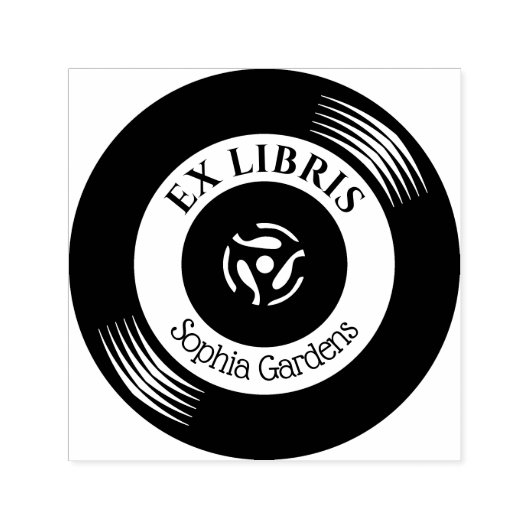 Ex Libris Vinyl Record セルフインキングスタンプ (デザイン)