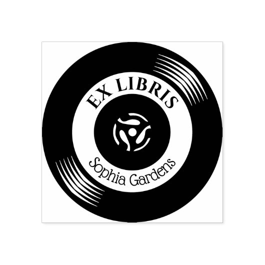 Ex Libris Vinyl Record ラバースタンプ (インプリント)