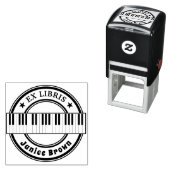 Ex Libris with Piano Keys | music セルフインキングスタンプ (インサイチュ)