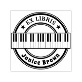 Ex Libris with Piano Keys | music セルフインキングスタンプ (デザイン)