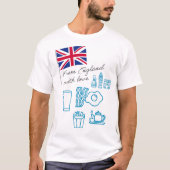 EXANGLIA (Blue + Grey) Tシャツ (正面)