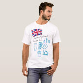 EXANGLIA (Blue + Grey) Tシャツ (正面フル)