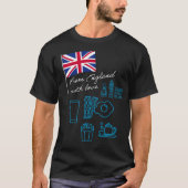 EXANGLIA (Blue + White) Basic Tシャツ (正面)
