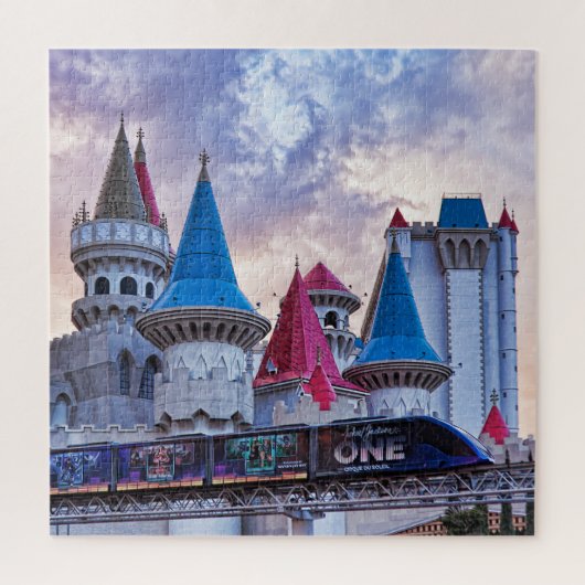 Excalibur hotel and Monorail, Las Vegas Puzzle ジグソーパズル (縦)