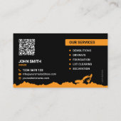 Excavating, Land clearing, Construction 名刺 (裏面)