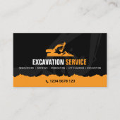 Excavating, Land clearing, Construction 名刺 (正面)