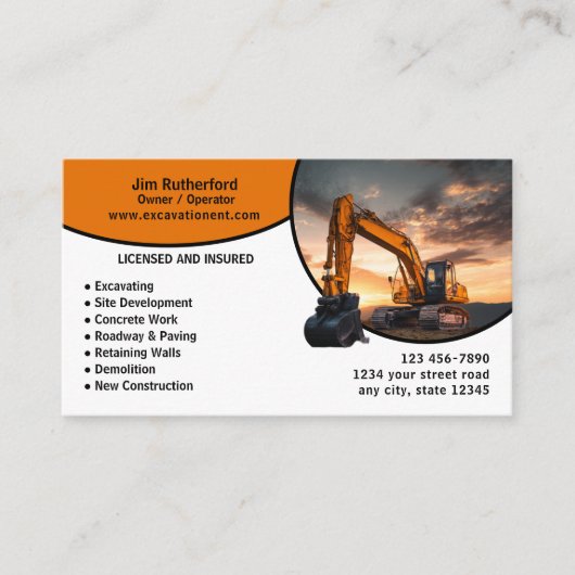 Excavation Services Business 名刺 (正面)