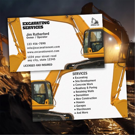 Excavation Services Business 名刺