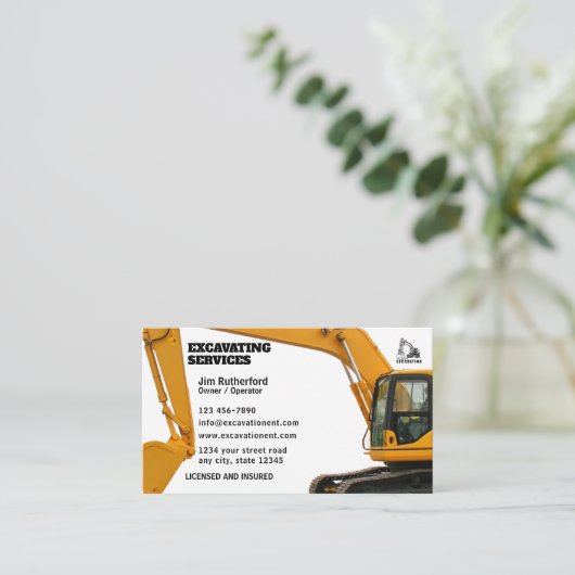 Excavation Services Business 名刺 (スタンド正面)