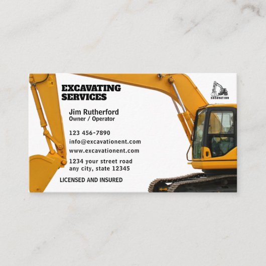 Excavation Services Business 名刺 (正面)