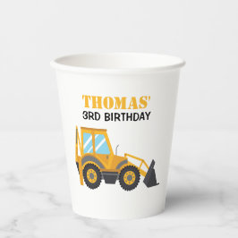 Excavator Construction Birthday Paper Cups   紙コップ
