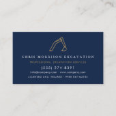 Excavator Construction Contractor QR Code 名刺 (正面)