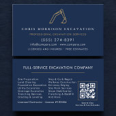 Excavator Construction Contractor QR Code 名刺