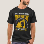 Excavator Operator For Excavator Driver Backhoe Op Tシャツ (正面)